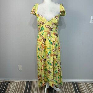 Urban Outfitters Women's Seashell Siren Lace Up Back Maxi Summer Dress Size L